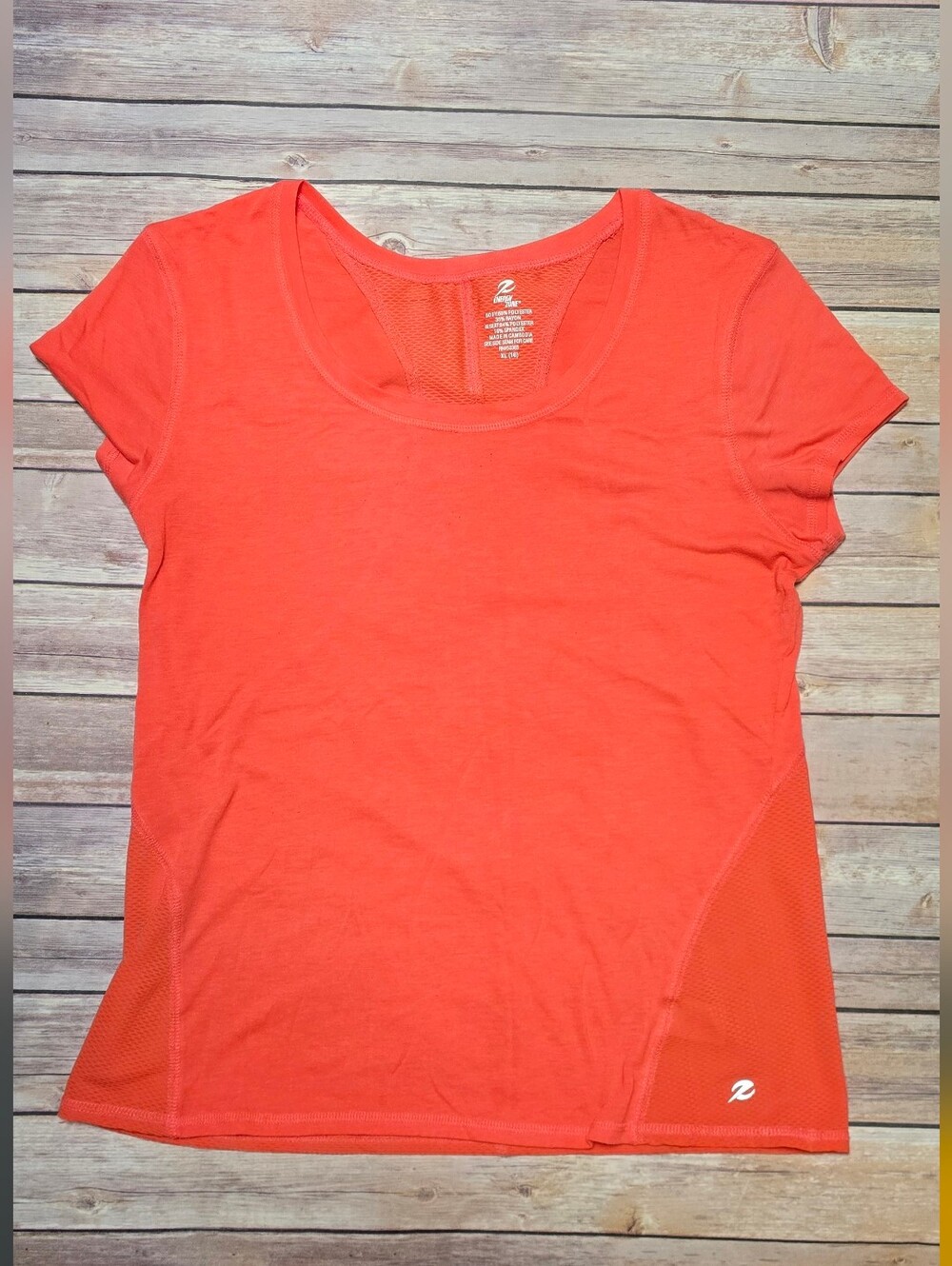 Energy Zone Coral Scoop Neck Performance Tee